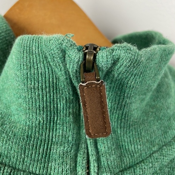 Polo Ralph Lauren Pullover Sweater SZ L Men 3/4 Zip Green - Picture 9 of 13